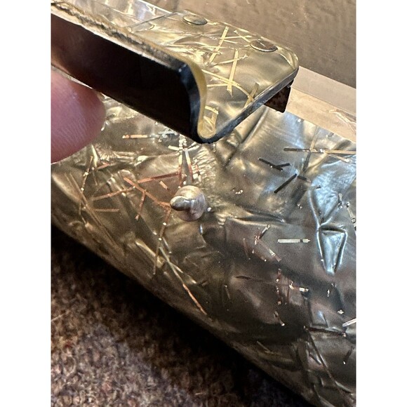 Vintage 1950’s Gilli Originals Clear Carved Lucite Box Bag - Picture 13 of 14